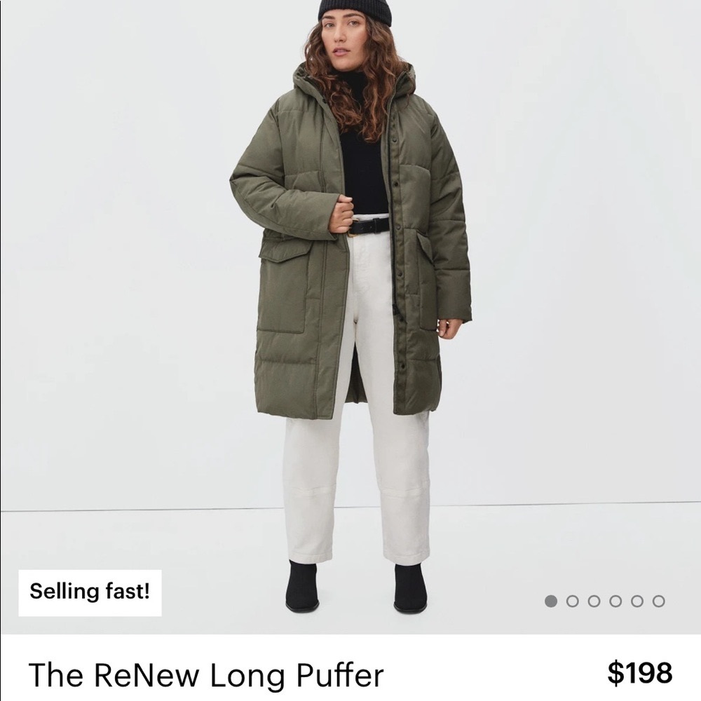 Everlane ReNew Long puffer in Kalamata